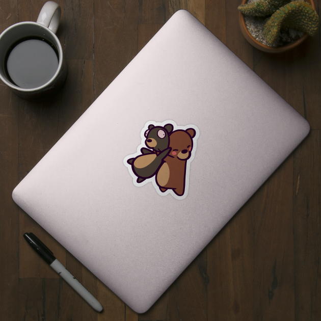 Brown Bear Hug by ThumboArtBumbo